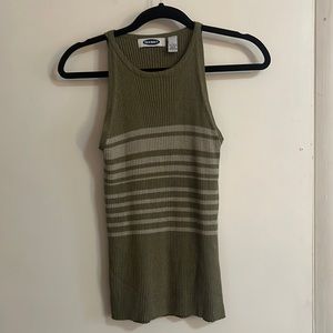 Green striped Old Navy tank. Large but fits Small. Like new.